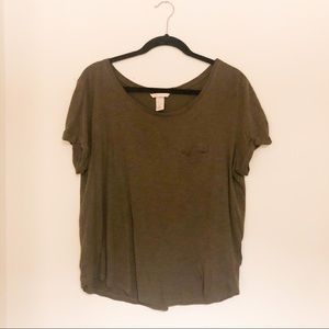 Army green H&M basic tee